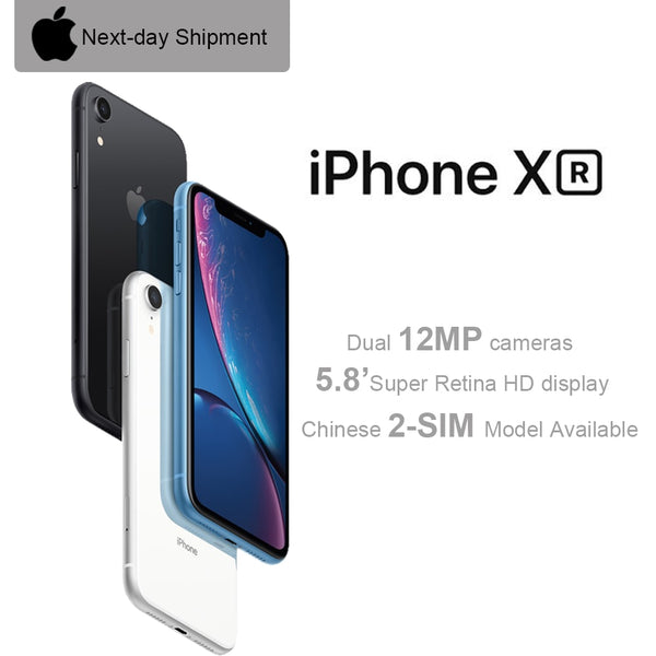 Brand New Apple iPhone XR 6.1" Liquid Retina All Screen 4G LTE FaceID 12MP Camera Bluetooth IP67 Waterproof for Outdoor