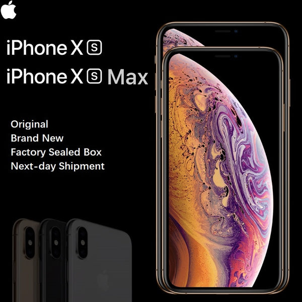Brand New iPhone Xs/Xs Max 4G LTE Face ID All Screen 5.8/6.5" OLED Super Retina Display SmartPhone GPS Bluetooth IP68 Waterpr Mi