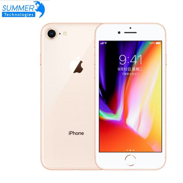 Original Unlocked Apple iPhone 8 LTE Mobile Phone  4.7" 12.0MP Hexa Core 2GB RAM  iOS  Fingerprint  Used Smartphone