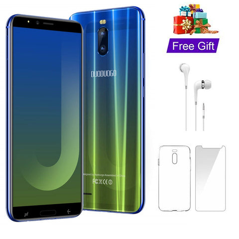 TEENO DUODUOGO J6+ Mobile Phone Android 2GB RAM 16GB ROM 6.0" HD Full Screen 18:9 Dual Sim 4800mAh 4G celular Smartphone cell