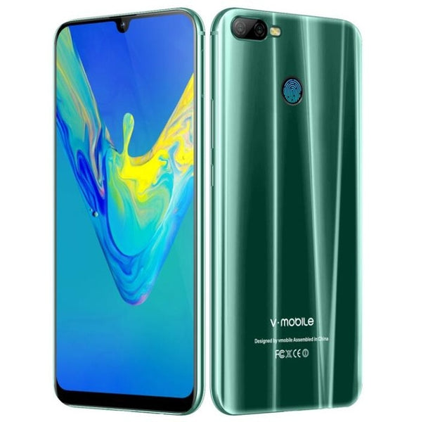 4G LTE 4GB+64GB TEENO Vmobile M9 Mobile Phone Android 8.1 6.26" HD Full Screen 4800mAh Fingerprint ID Smartphone Cell phone