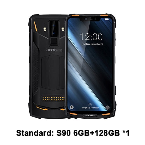 DOOGEE S90 Modular Phone IP68 Mobile Phone 6.18inch FHD Display 5050mAh Helio P60 Octa Core 6GB 128GB Android 8.1 16.0M Camera