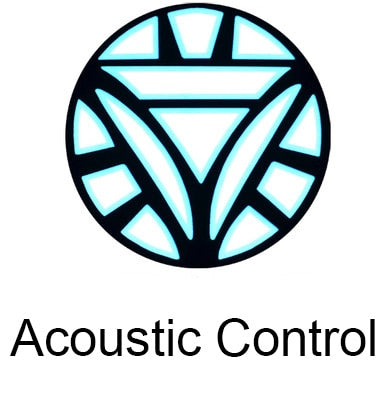 Men/Women Iron Man LED Light Acoustic Control O-neck Short-sleeved T-Shirt