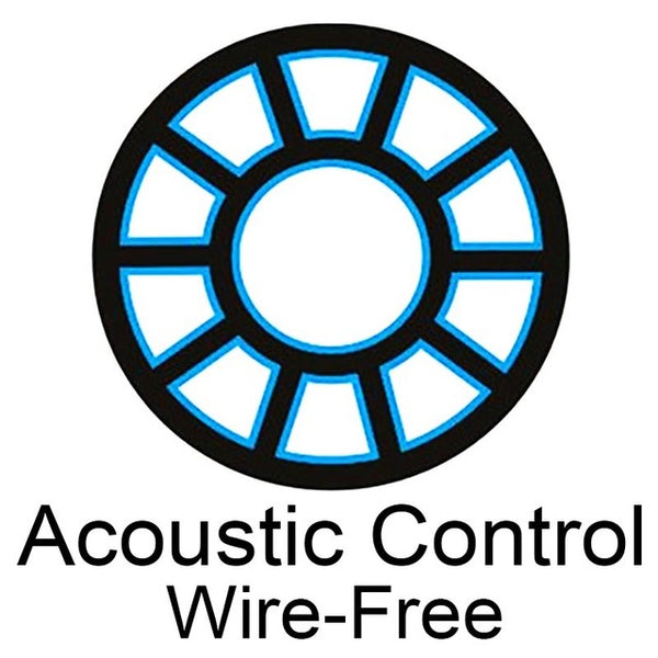 Men/Women Iron Man LED Light Acoustic Control O-neck Short-sleeved T-Shirt