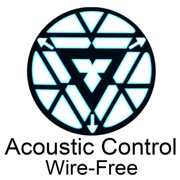 Men/Women Iron Man LED Light Acoustic Control O-neck Short-sleeved T-Shirt