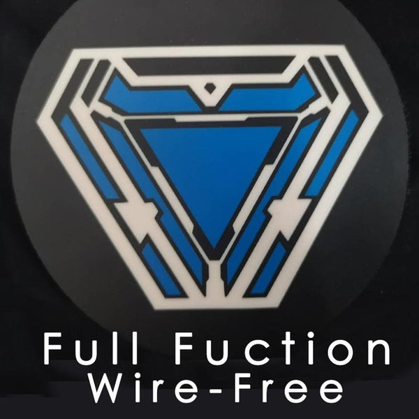 Men/Women Iron Man LED Light Acoustic Control O-neck Short-sleeved T-Shirt