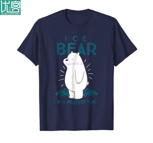 brand men shirt Cn We Bare Bears Ice Bear Will Protect You Graphic T Shirt