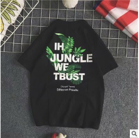 Men's Short Sleeve High Quality Cotton Short Sleeve Printing Alphabet Korean Version Fashion Short Sleeve Various Large Sizes