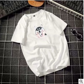 Men's Short Sleeve High Quality Cotton Short Sleeve Printing Alphabet Korean Version Fashion Short Sleeve Various Large Sizes