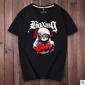 Men's Short Sleeve High Quality Cotton Short Sleeve Printing Alphabet Korean Version Fashion Short Sleeve Various Large Sizes