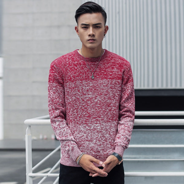 autumn new fashion o-neck men sweater full sleeve knitted clothing
