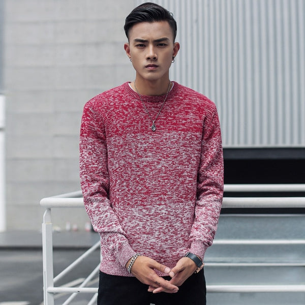 autumn new fashion o-neck men sweater full sleeve knitted clothing