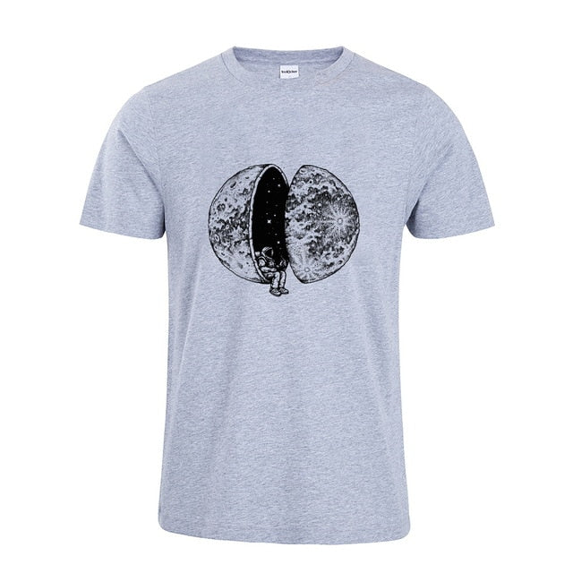 Funny Astronauts and Moon tshirt In the Moon shirt Cotton Unisex Top Tees
