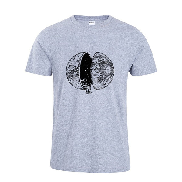 Funny Astronauts and Moon tshirt In the Moon shirt Cotton Unisex Top Tees