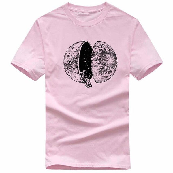 Funny Astronauts and Moon tshirt In the Moon shirt Cotton Unisex Top Tees