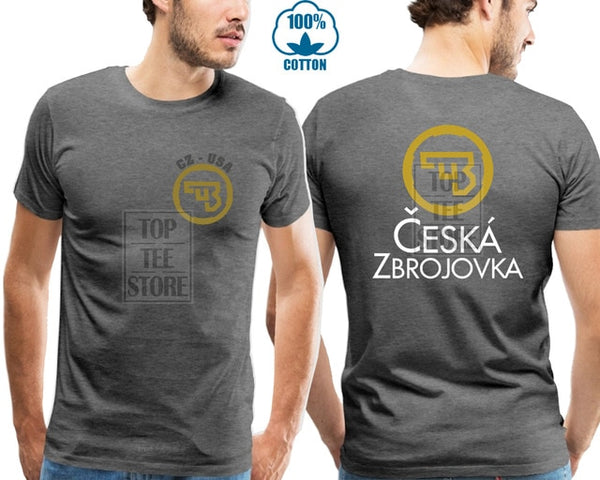 New Cz Usa Ceska Zbrojovka Firearms Guns Logo Black T Shirt S 5Xl