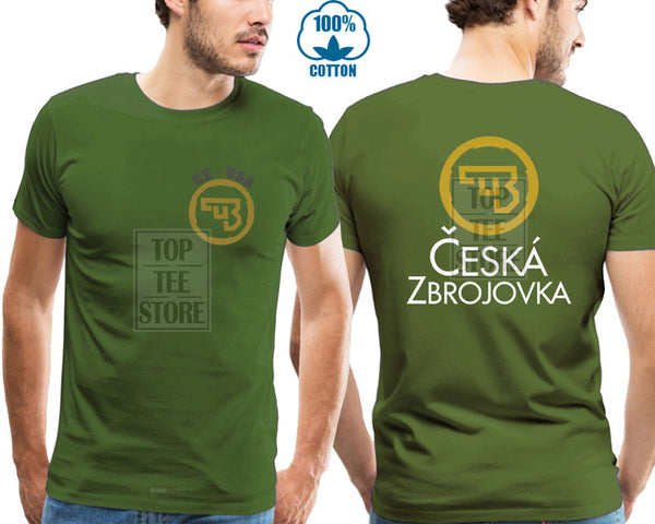 New Cz Usa Ceska Zbrojovka Firearms Guns Logo Black T Shirt S 5Xl