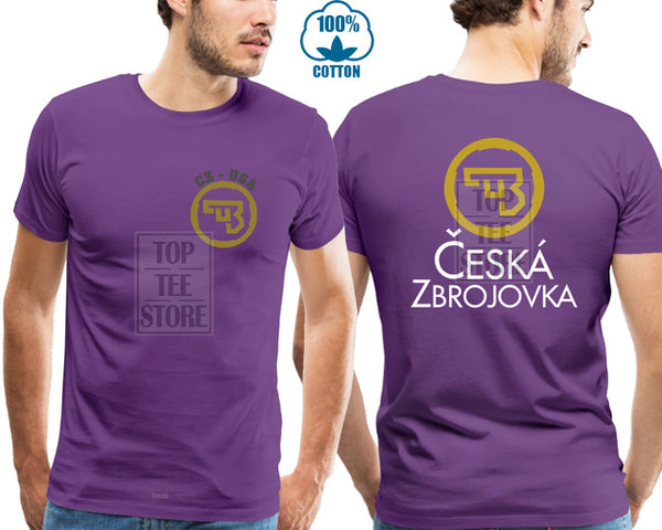 New Cz Usa Ceska Zbrojovka Firearms Guns Logo Black T Shirt S 5Xl