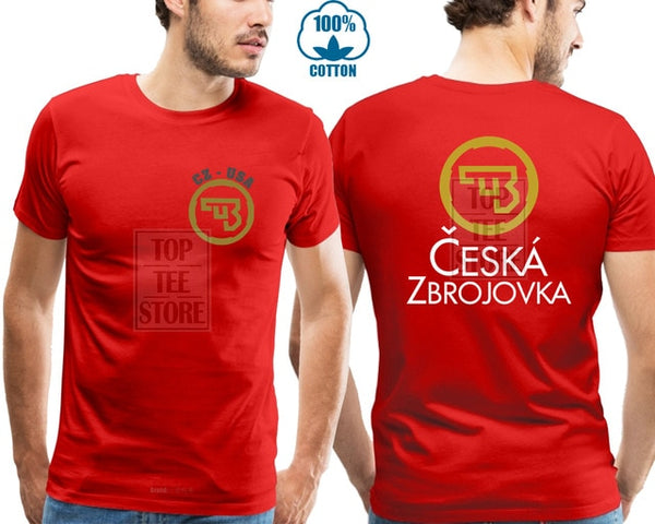 New Cz Usa Ceska Zbrojovka Firearms Guns Logo Black T Shirt S 5Xl