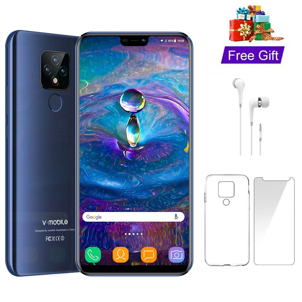 TEENO VMobile Mate 20 Mobile Phone Android 7.0 3GB+32GB Fingerprint ID 5.84" 19:9 HD Screen 4G Smartphone unlocked Cell Phones