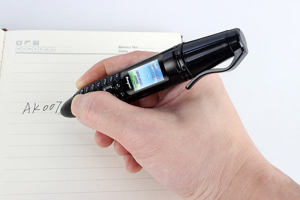 CHAOAI AK007 Mini Pen Mobile Phone Dual Sims Dual Standby GSM Bluetooth 2G Unlocked Small Cellphone Camera Flashlight Recording