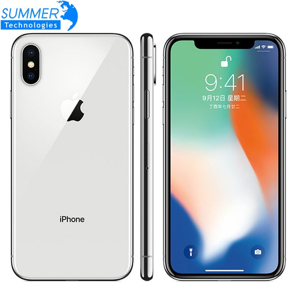 Original Unlocked Apple iPhone X Hexa Core Mobile Phone 256GB/64GB ROM 3GB RAM Dual Rear Camera 12MP 5.8" 4G LTE Smartphone