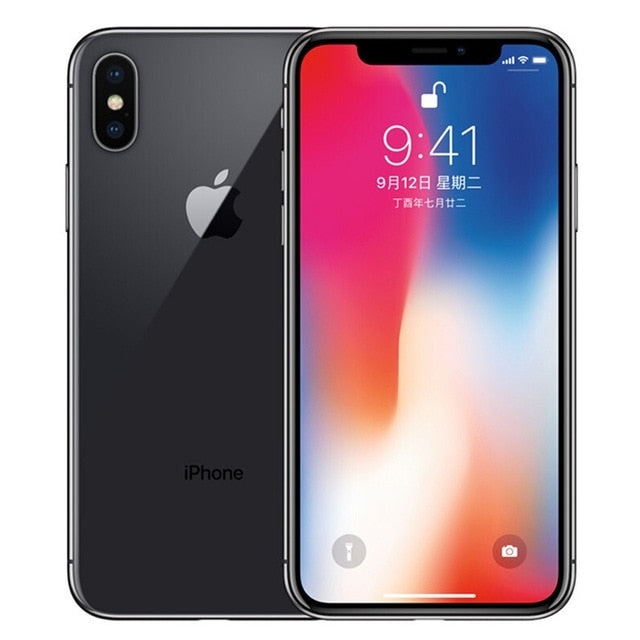 Original Unlocked Apple iPhone X Hexa Core Mobile Phone 256GB/64GB ROM 3GB RAM Dual Rear Camera 12MP 5.8" 4G LTE Smartphone