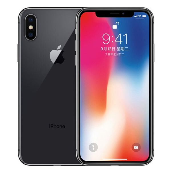 Original Unlocked Apple iPhone X Hexa Core Mobile Phone 256GB/64GB ROM 3GB RAM Dual Rear Camera 12MP 5.8" 4G LTE Smartphone