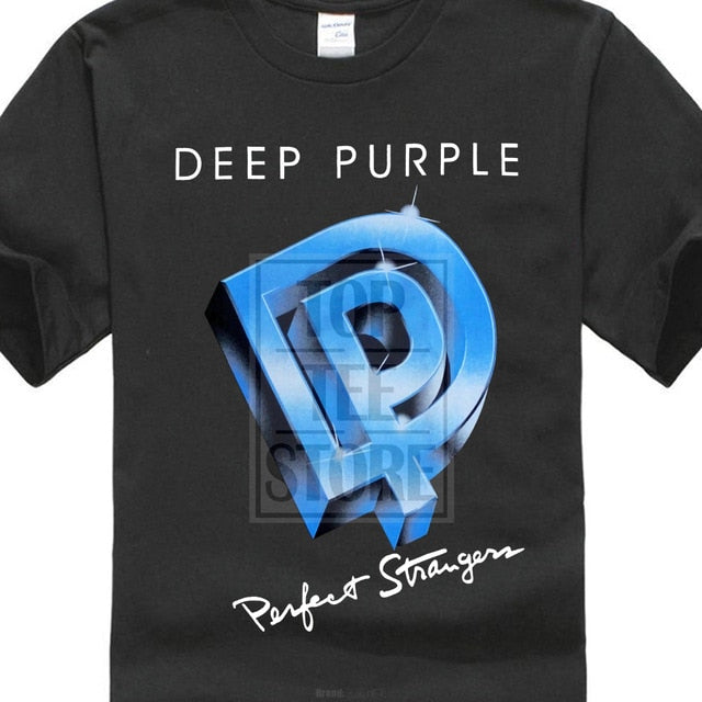Deep Purple Perfect Strangers'84 Hard Rock Rainbow Gillan Black T Shirt