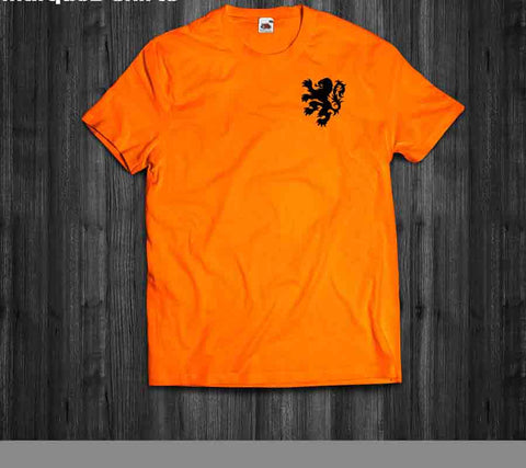 T Shirt Netherlands Classic Lion Logo Holland Dutch Cruyff Van Basten Soccer Newest O-Neck Cotton Comfortable Homme Tee Shirt