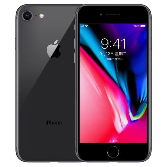 Original Unlocked Apple iPhone 8 LTE Mobile Phone  4.7" 12.0MP Hexa Core 2GB RAM  iOS  Fingerprint  Used Smartphone