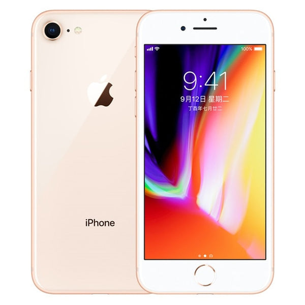 Original Unlocked Apple iPhone 8 LTE Mobile Phone  4.7" 12.0MP Hexa Core 2GB RAM  iOS  Fingerprint  Used Smartphone