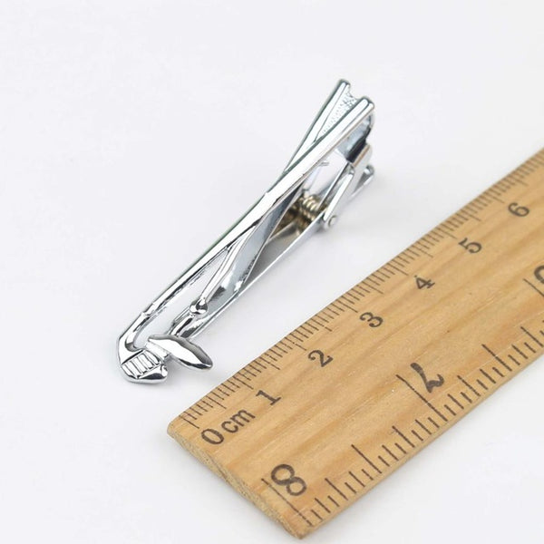 Men's Neck Tie Pin Clips Clasp Silver Chrome Stainless Steel Jewelry Fork Spoon Groom Usher Men's Clothing Accessories