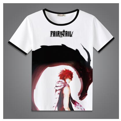 High-Q Unisex Anime Fairy Tail  Natsu Dragneel Lucy Heartfilia Erza Scarlet Cotton Casual Short Sleeve T-Shirt Tee T Shirt Top