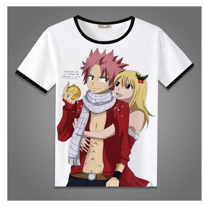 High-Q Unisex Anime Fairy Tail  Natsu Dragneel Lucy Heartfilia Erza Scarlet Cotton Casual Short Sleeve T-Shirt Tee T Shirt Top