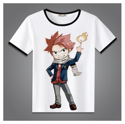 High-Q Unisex Anime Fairy Tail  Natsu Dragneel Lucy Heartfilia Erza Scarlet Cotton Casual Short Sleeve T-Shirt Tee T Shirt Top