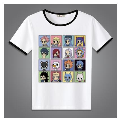 High-Q Unisex Anime Fairy Tail  Natsu Dragneel Lucy Heartfilia Erza Scarlet Cotton Casual Short Sleeve T-Shirt Tee T Shirt Top
