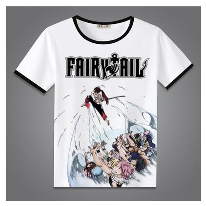 High-Q Unisex Anime Fairy Tail  Natsu Dragneel Lucy Heartfilia Erza Scarlet Cotton Casual Short Sleeve T-Shirt Tee T Shirt Top