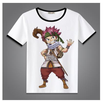 High-Q Unisex Anime Fairy Tail  Natsu Dragneel Lucy Heartfilia Erza Scarlet Cotton Casual Short Sleeve T-Shirt Tee T Shirt Top