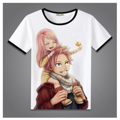 High-Q Unisex Anime Fairy Tail  Natsu Dragneel Lucy Heartfilia Erza Scarlet Cotton Casual Short Sleeve T-Shirt Tee T Shirt Top