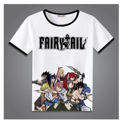 High-Q Unisex Anime Fairy Tail  Natsu Dragneel Lucy Heartfilia Erza Scarlet Cotton Casual Short Sleeve T-Shirt Tee T Shirt Top
