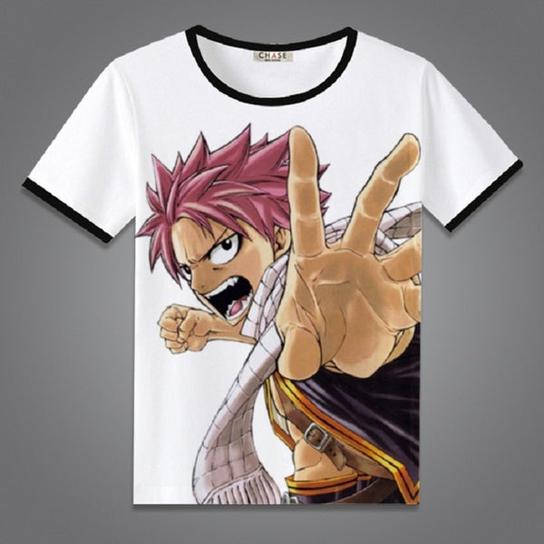 High-Q Unisex Anime Fairy Tail  Natsu Dragneel Lucy Heartfilia Erza Scarlet Cotton Casual Short Sleeve T-Shirt Tee T Shirt Top