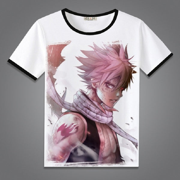 High-Q Unisex Anime Fairy Tail  Natsu Dragneel Lucy Heartfilia Erza Scarlet Cotton Casual Short Sleeve T-Shirt Tee T Shirt Top