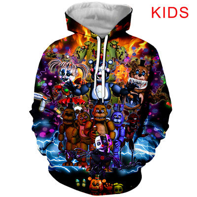 Cartoon FNAF/Rick And Morty Hoodies 3d  Printed Men Women Children Hoodie Sweatshirt Tracksuit Unisex Pullover Streetwear