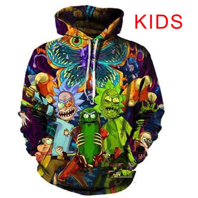 Cartoon FNAF/Rick And Morty Hoodies 3d  Printed Men Women Children Hoodie Sweatshirt Tracksuit Unisex Pullover Streetwear