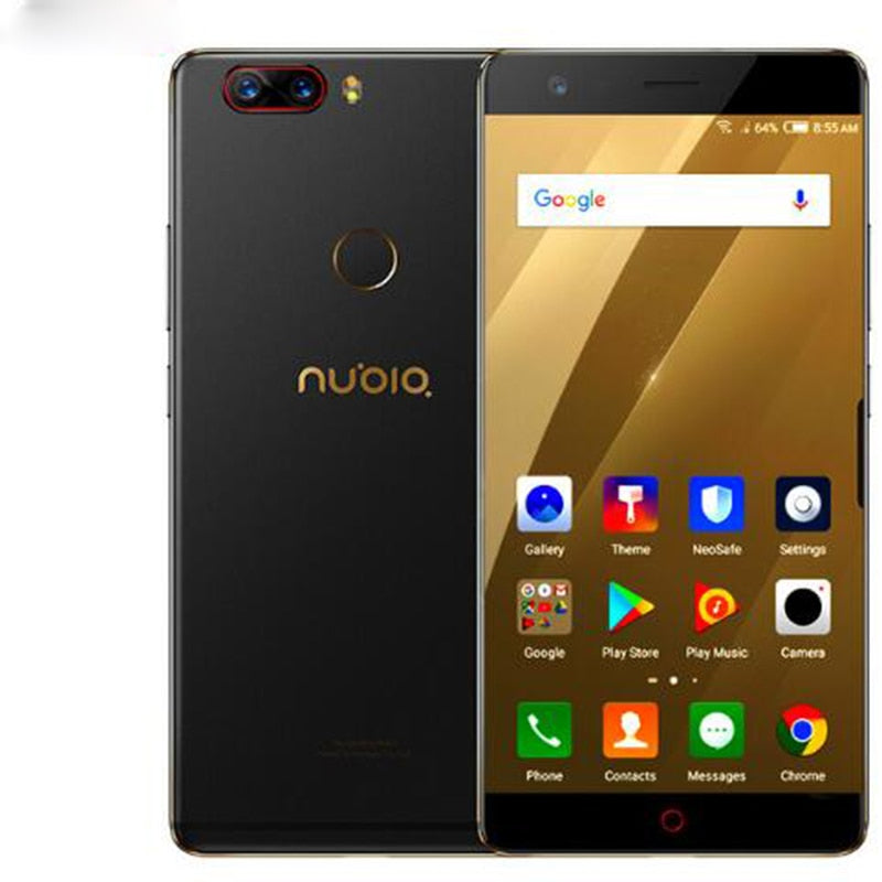 ZTE Nubia Z17 Borderless 6GB/8GB RAM 64GB/128GB ROM Cell Phone Android 7.1 Snapdragon 835 Octa Core 5.5" Dual SIM 23.0MP