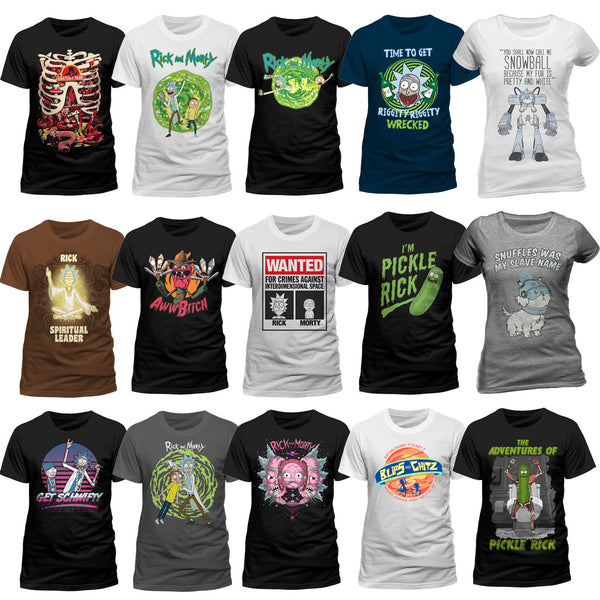 Rick And Morty T-Shirt Pickle Rick Get Schwifty Spiral Portal Mens Tee Free shipping Harajuku Tops Fashion Classic Unique