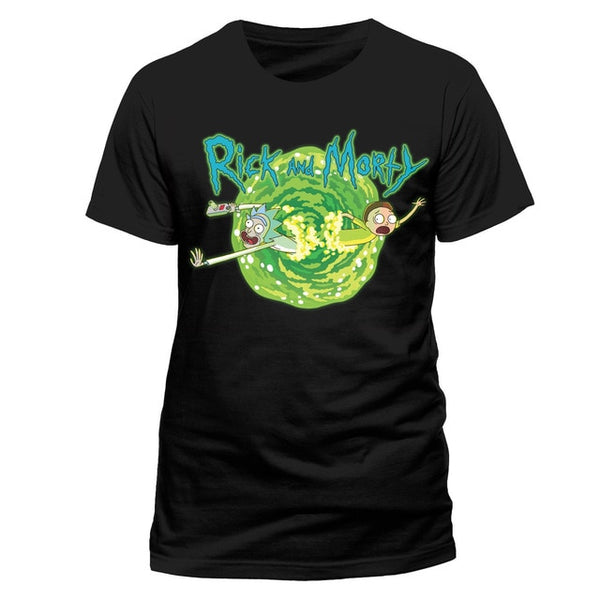 Rick And Morty T-Shirt Pickle Rick Get Schwifty Spiral Portal Mens Tee Free shipping Harajuku Tops Fashion Classic Unique