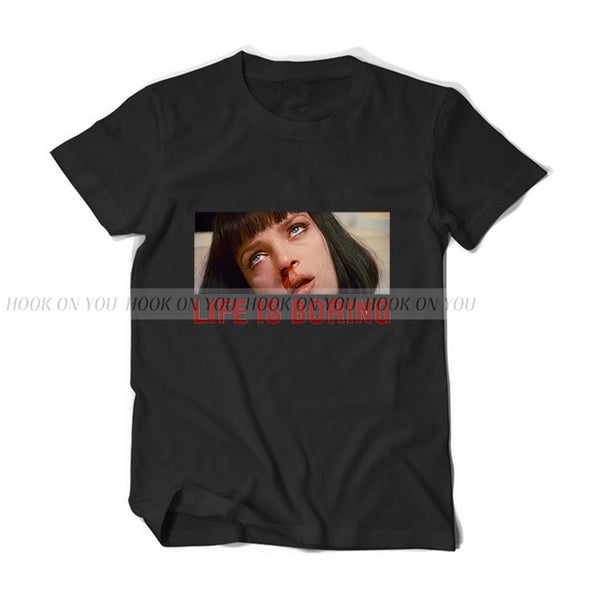 Pulp Fiction Tshirt 2018 New Men Women's Summer O-neck Mia T shirt Quality Cotton T-shirt Harajuku Tees Shirt Short Sleeve