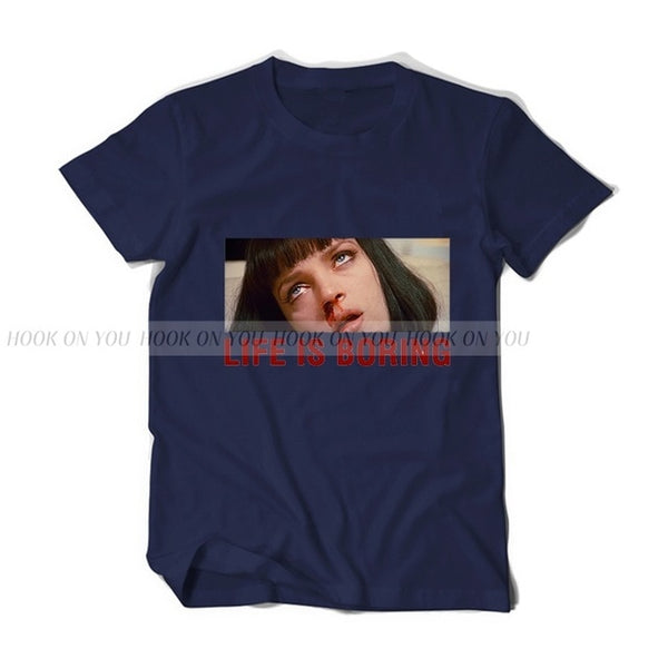 Pulp Fiction Tshirt 2018 New Men Women's Summer O-neck Mia T shirt Quality Cotton T-shirt Harajuku Tees Shirt Short Sleeve